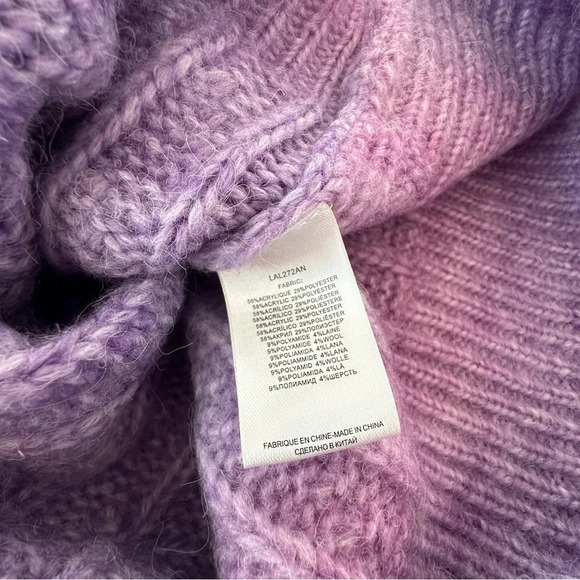 Lili Sidonio size Small Purple Ombre Sweater Vest Cable Knit arty urban pop Cute - Picture 4 of 4